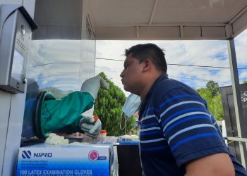 Realizan pruebas covid-19 en cantones y parque central de Moncagua