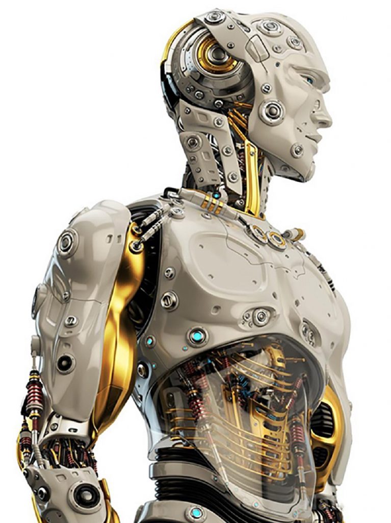 Robot Cyborg Man Future Human Headphones Technology