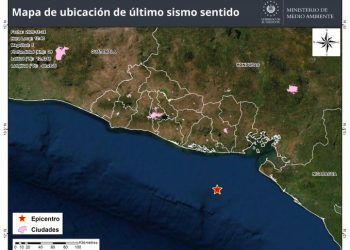 Fuerte sismo sacude territorio de El Salvador este mediodía
