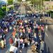 Vendedores bloquean alameda Juan Pablo II, frente a Alcaldía de San Salvador