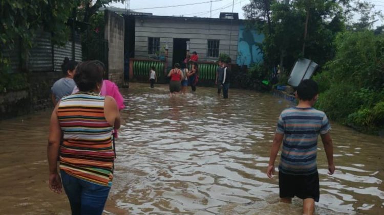 Los niveles del agua llegaron por arriba de la cintura de una persona. Foto DES