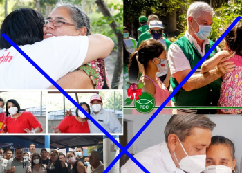 Acusan a candidatos de ARENA, FMLN y PDC de incumplir los protocolos de bioseguridad contra la COVID-19