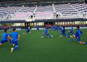 La selección mayor reconoció la cancha donde se medirá ante su similar de EE.UU este miércoles