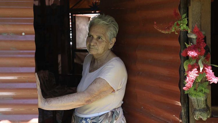 Doña Amelia llegó a la finca El Espino desde que tenía 19 años cuando a su esposo le ofrecieron una vivienda y trabajo en la producción del terreno. Foto: DES