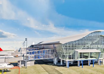 Nueva terminal de pasajeros del Aeropuerto Internacional de El Salvador con avance del 90 %