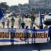 Sindicalistas marchan en San Salvador para protestar contra Ernesto Muyshondt y fallido golpe de Estado del Legislativo