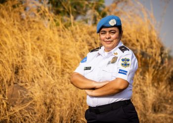 Agente salvadoreña se destaca en misión de paz de la ONU en Sudán del Sur