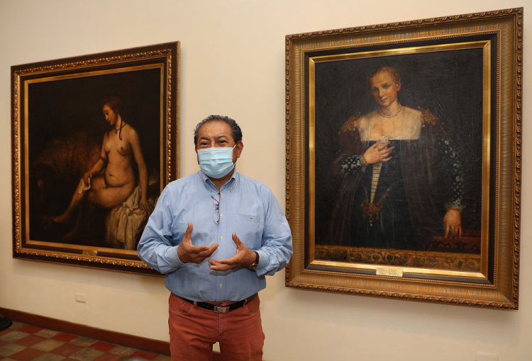 Los cuatro artistas de la plástica nacional forman parte de la columna vertebral de la Colección Nacional de Artes Visuales, y esta es la segunda vez que se exponen los cuadros al público. Foto/Húber Rosales