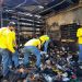 FOTOS: Inicia remoción de escombros tras incendio del Mercado Central en Santa Ana