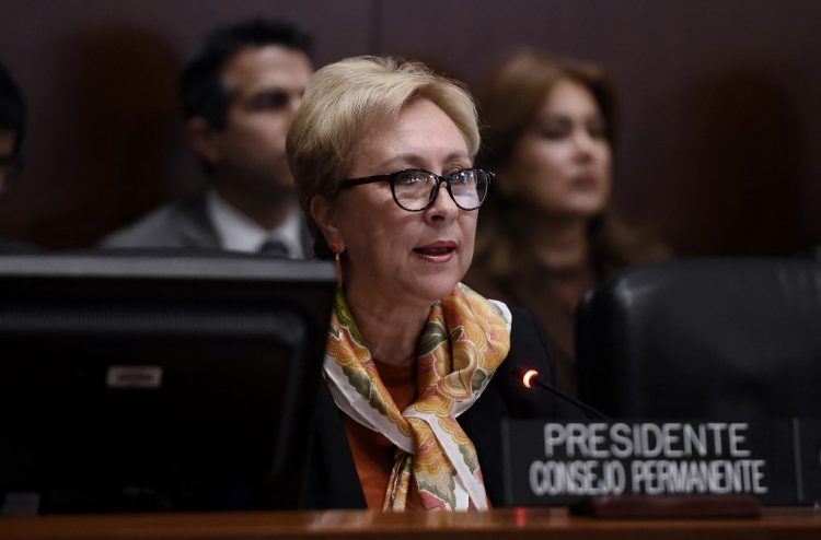 Rita Claverie de Sciolli, embajadora guatemalteca ante la OEA. Foto / AFP