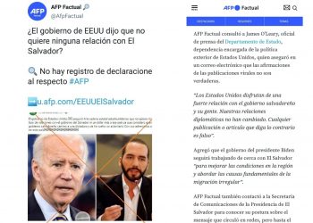 Comunicadora «desmiente» a la plataforma de verificación de la agencia de noticias AFP