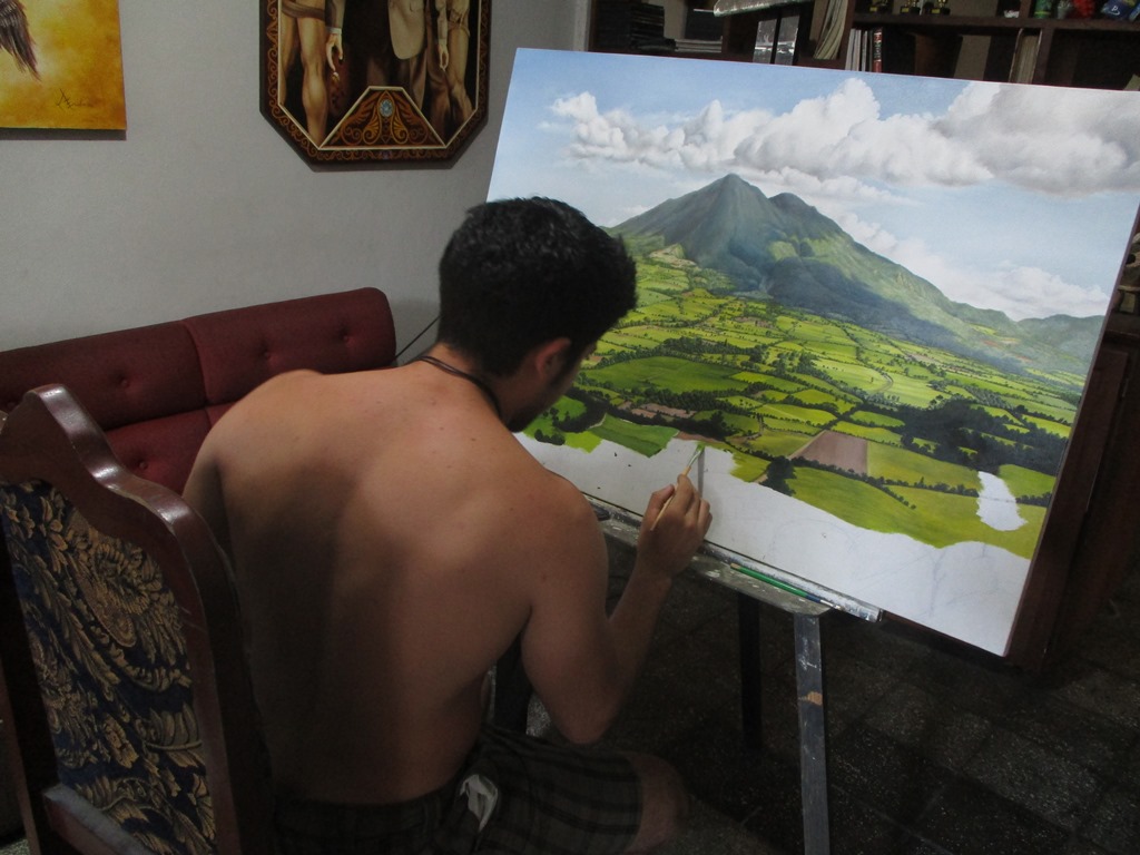 Pintando el valle de Jiboa en mi residencia en El Salvador 2016 1
