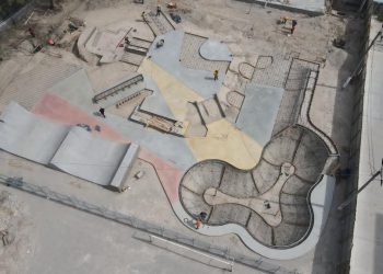 Construcción del Skatepark avanza a pasos acelerados en la colonia Zacamil, en Mejicanos