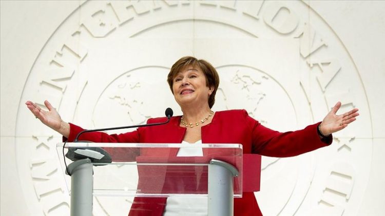 Kristalina Georgieva, directora gerente de la multilateral dio el anuncio en la Cumbre Mundial de la Salud celebrada en Roma, en el marco del G20./Foto Diario El Salvador.