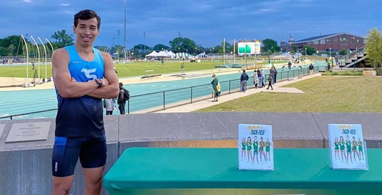 El atleta Pablo Ibañez, disputó este sábado la prueba de los 400 m vallas en una competencia realizada en los Estados Unidos, finalizando en el segundo lugar. Foto cortesía INDES.