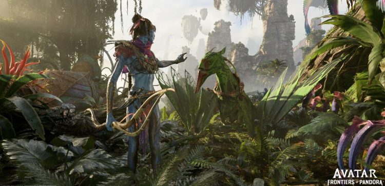 Esta captura de pantalla sin fecha publicada por Ubisoft muestra una imagen del avance del nuevo juego de la compañía "Avatar: Frontiers of Pandora", que se presentará el día de la inauguración de la feria de videojuegos E3 2021 en Los Ángeles. FOTO / AFP