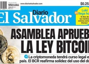 Esta es la histórica portada de «Diario El Salvador» que quedó preservada para la eternidad en blockchain