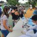 Toman pruebas de COVID-19 en parque central de Santiago de María, Usulután