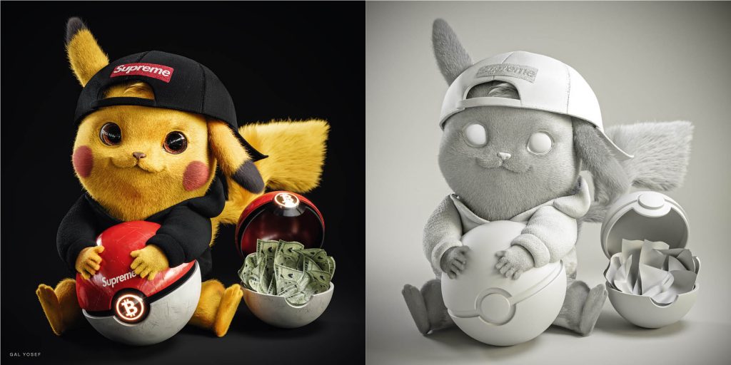 Gal Yosef 3D Artist - Pikachu Loves Money