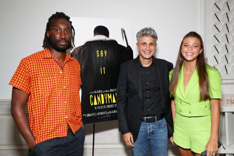 Nathan Stewart Jarrett, Win Rosenfeld y Heidi Engerman asisten como Universal Pictures, Metro Goldwyn Mayer Pictures y Monkeypaw presentan una proyección especial en Nueva York de Candyman en Crosby Street Hotel el 17 de agosto de 2021 en la ciudad de Nueva York. FOTO/ AFP