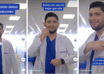 Personal de salud del Megacentro de Vacunación usa TikTok para explicar datos sobre las dosis contra COVID-19