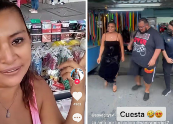 Yanira Berrios, la vendedora ambulante del centro de San Salvador, te reta a igualar los pasos de su nuevo TikTok