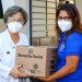 Entregan paquetes alimentarios al personal del Hospital San Juan de Dios en Santa Ana