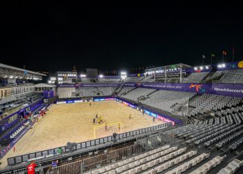 La Azul de playa hizo el reconocimiento oficial del estadio Luzhniki en Rusia