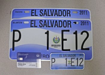 Gobierno de El Salvador entregará placas alfanuméricas solo para vehículos de primera matrícula