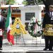 Colocan ofrenda floral en la efigie de prócer Miguel Hidalgo