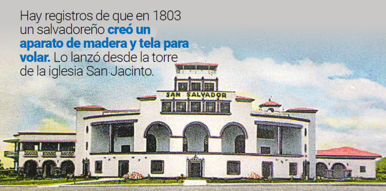Una postal antigua
rememora los orígenes del primer
aeropuerto salvadoreño, en Ilopango.