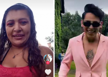 Famoso tiktoker mexicano, Kunno, bailó al ritmo de Yanira Berrios, la vendedora del centro de San Salvador