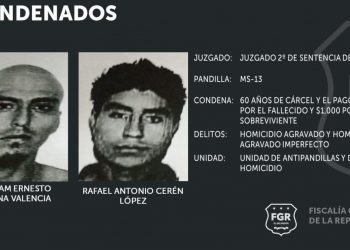 60 años de prisión para hombres que asesinaron a policía