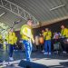 Grupo artístico del centro penal La Esperanza ameniza las fiestas patronales en San José Guayabal