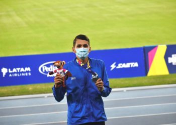 Esteban Ibáñez se cubrió de plata en el atletismo de los Juegos Panamericanos Juveniles Cali-Valle 2021