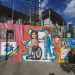 Pintan mural en Hospital Nacional de Niños Benjamín Bloom
