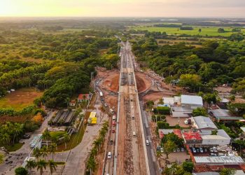 Paso a desnivel en carretera a Comalapa con un 90% de avance