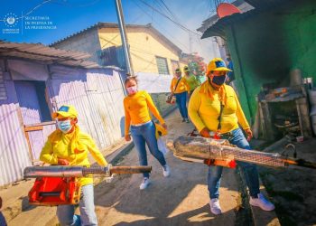 Realizan megajornada de fumigación y abatización en el barrio San Jacinto
