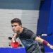 El tenismesista Edgardo Sánchez se entrena en Madrid, España