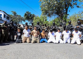 Autoridades presentan a cabecillas de la MS capturados en el Distrito Italia y en Lourdes