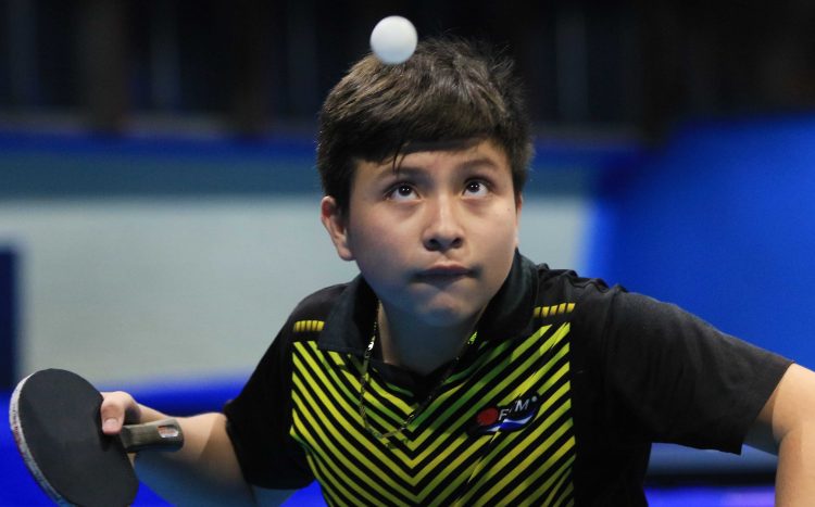 Daniel Mendoza fue uno de los tenismesista que tomó parte en eliminatorio, categoría U-15. Foto INDES