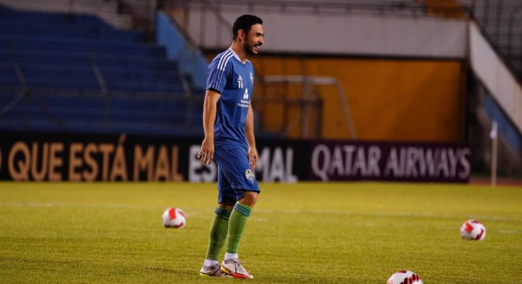 Álex Roldán regresó a San Pedro Sula para disputar el juego a escala de clubes. Twitter: @SoundersFC