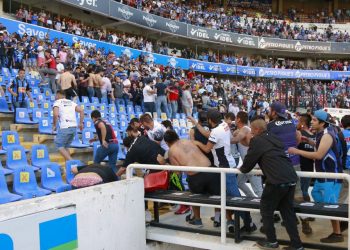 Capturan a 10 hombres por violencia en partido de la liga mexicana de fútbol