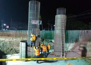 Edificación del paso a desnivel en el redondel Utila tiene el 25 % de avance