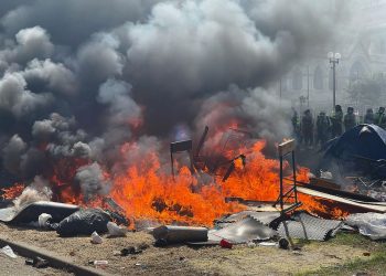 Policía de Nueva Zelanda usa cañones sónicos y gas contra manifestación