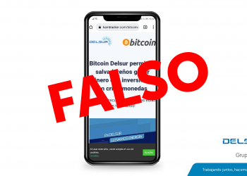 DELSUR advierte de página web falsa que utiliza su marca para ofrecer inversión a través del bitcoin
