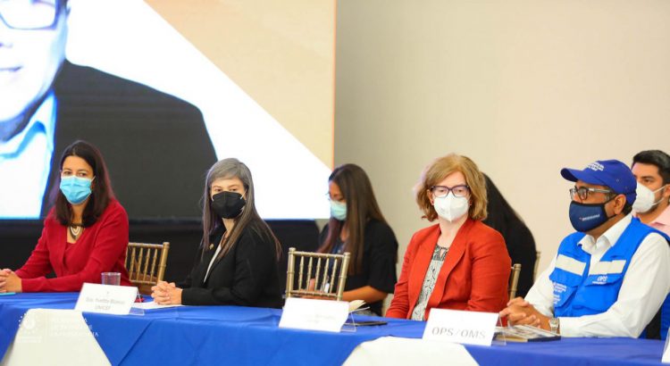 Los representantes de las entidades referidas participaron en la instalación de sala situacional de la Ley Nacer con Cariño. Foto: Diego García.