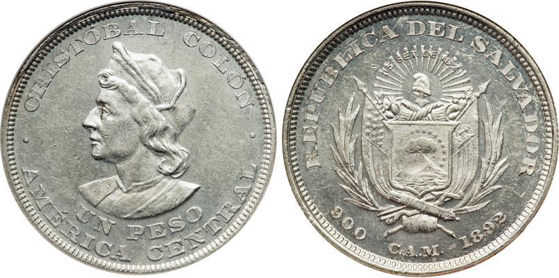 1 peso de plata 1892