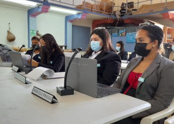 Estudiantes del INU hacen simulación de una sesión plenaria