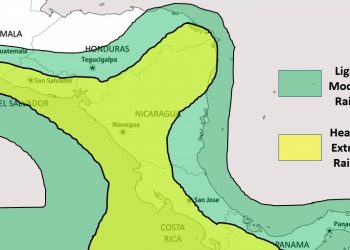 Centro Nacional de Huracanes de EE. UU. advierte riesgo de inundaciones para Centroamérica en los próximos días